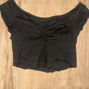 Black Off-Shoulder Women's Top
